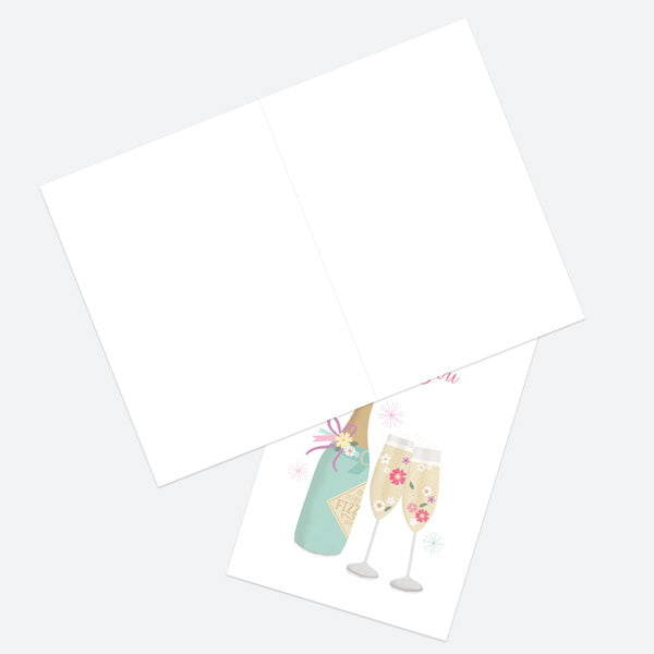 Ready to Write Thank You Open Out Cards - Cute Champagne - Pack of 10