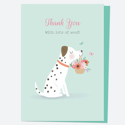 Ready to Write Thank You Open Out Cards - Cute Dog - Pack of 10