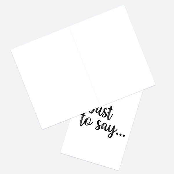Ready to Write Thank You Open Out Cards - Handwritten Black Script - Pack of 10