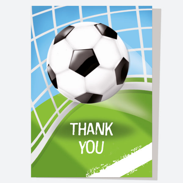 Ready to Write Thank You Open Out Cards - Premier Football Goal - Pack of 10