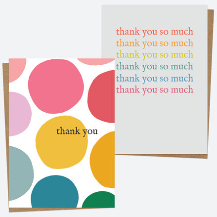 Ready to Write Thank You Open Out Cards - Spot On - Pack of 10