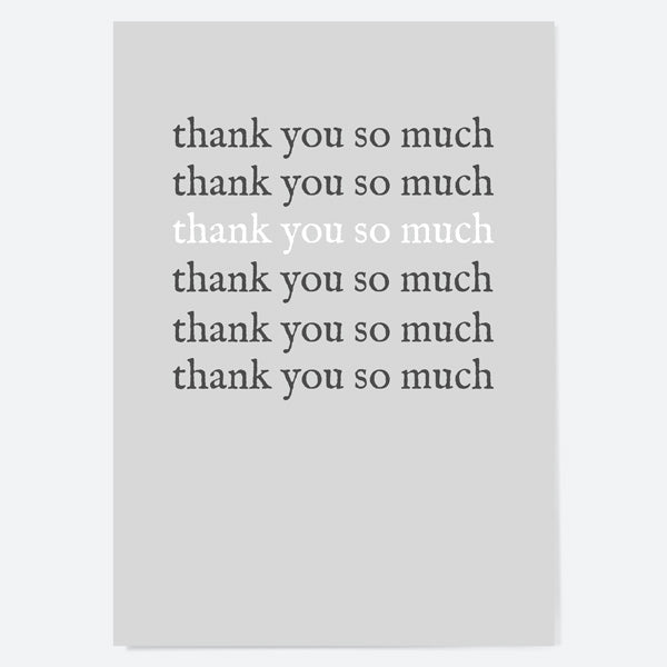 Ready to Write Thank You Open Out Cards - Sweet Heart - Monochrome - Pack of 10