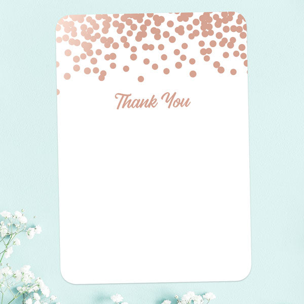 Confetti Dots - Foil Ready to Write Wedding Thank You Cards