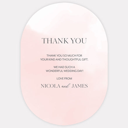 Delicate Inkwash Iridescent Thank You Card