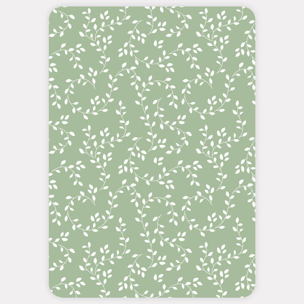 Delicate Leaf Pattern Iridescent Thank You Card