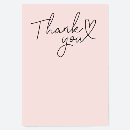 Engagement Thank You Cards - Heart Typography