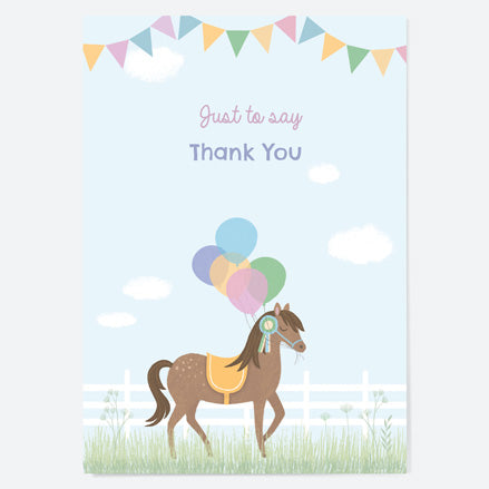 Ready to Write Kids Thank You Cards - Horse Riding Stables - Pack of 10