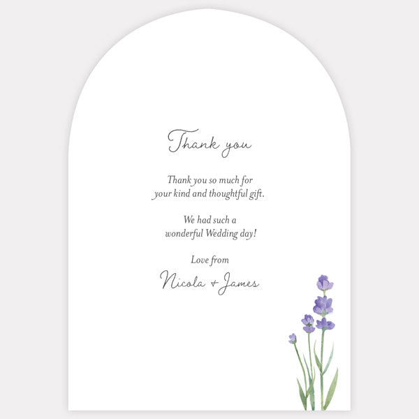 Lavender Thank You Card