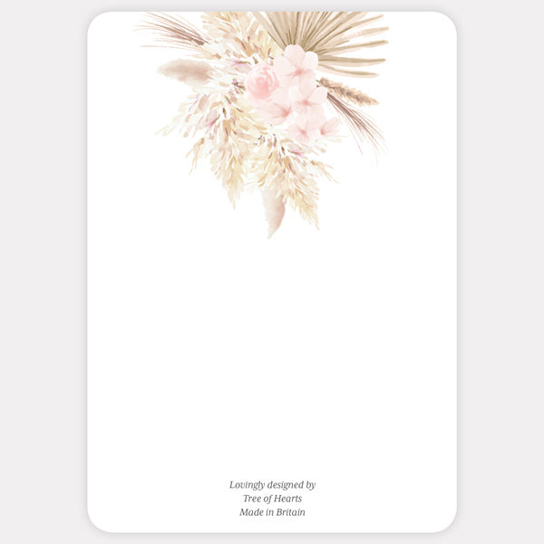 Pampas Floral Thank You Card