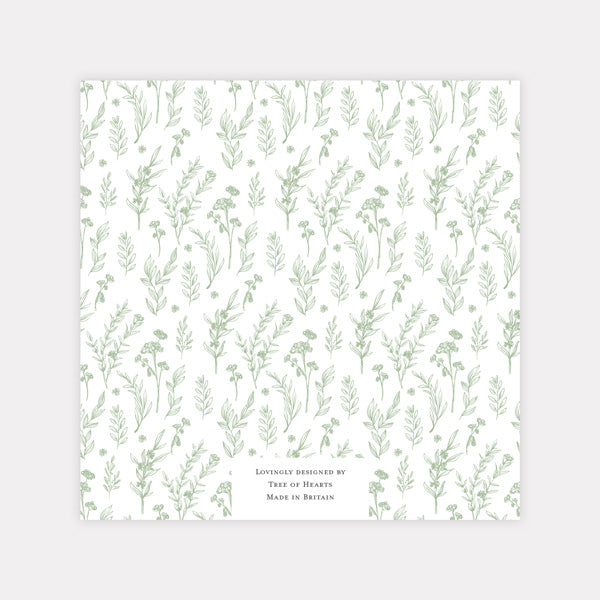 Wildflower Meadow Sketch Iridescent Thank You Card