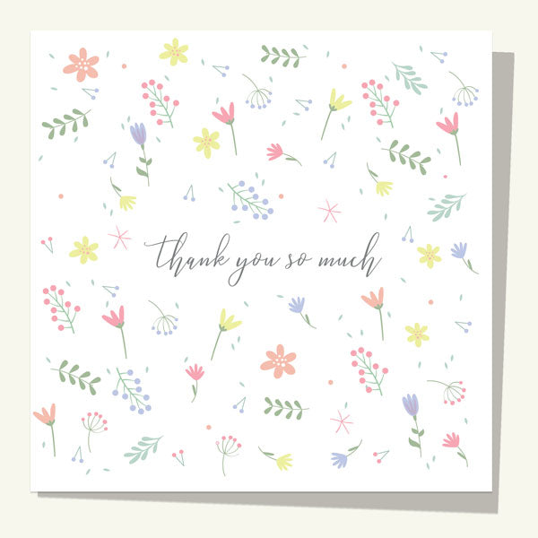 Thank You Card - Scattered Flowers