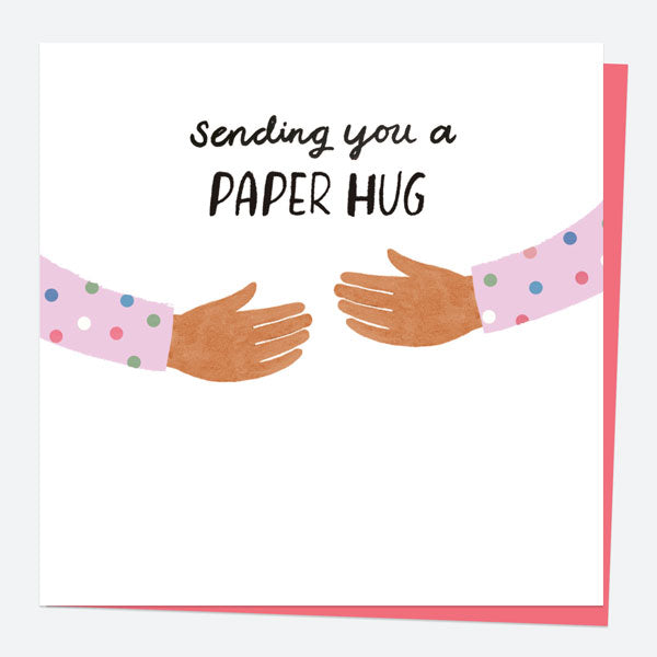 Thinking of You Card - Spotty Arms - Paper Hug