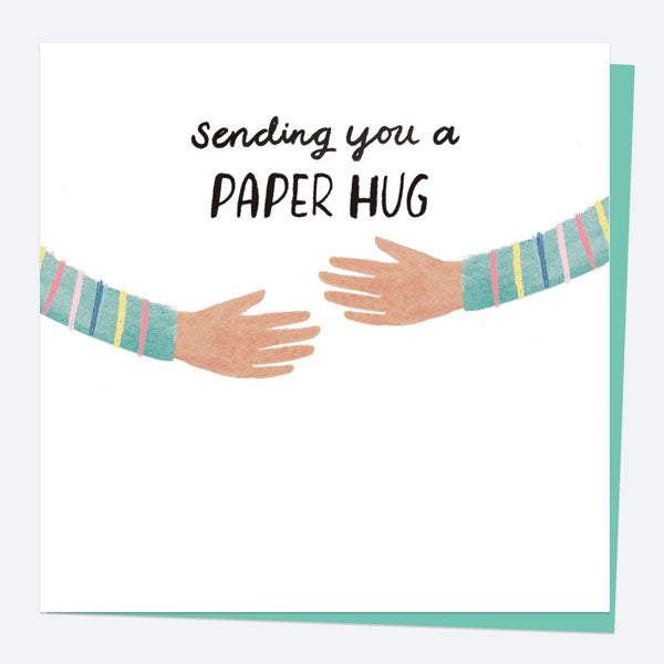 Thinking of You Card - Stripey Arms - Paper Hug