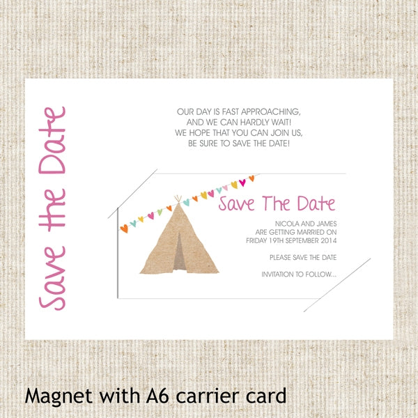 Tipi Love Save the Date Magnets