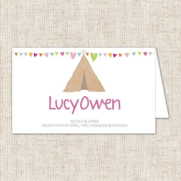 Tipi Love Place Card