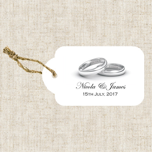 Personalised Wedding Rings - Favour Tag