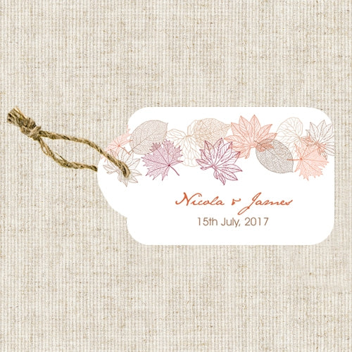 Delicate Autumn Leaves - Favour Tag