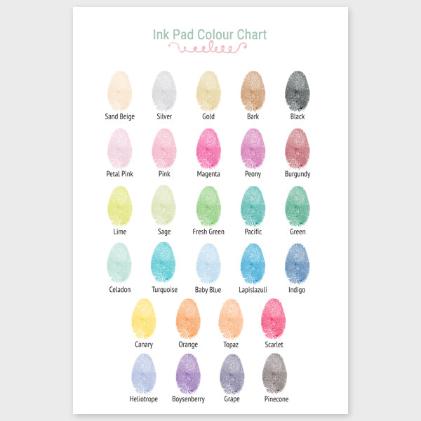 Small Versacolor Fingerprint Ink Pad - 28 Colours