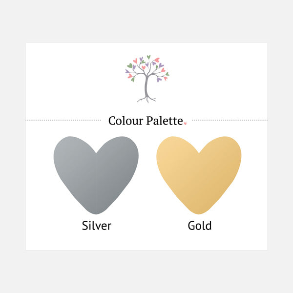 Metallic Ampersand - Metallic Heart Table Confetti