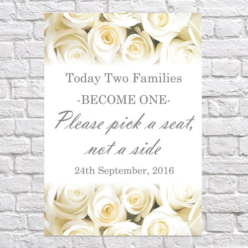 Vintage Bunting & Love Birds - Wedding Sign Range