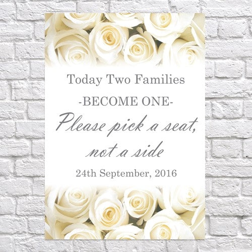 Falling Flowers - Wedding Sign Range