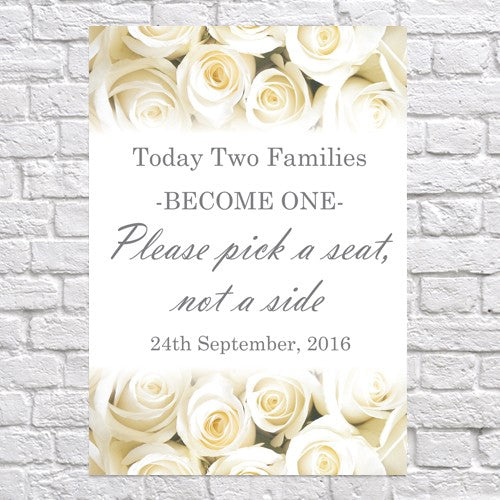 Shabby Chic Flowers - Wedding Sign Range