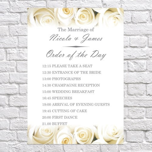 Falling Flowers - Wedding Sign Range