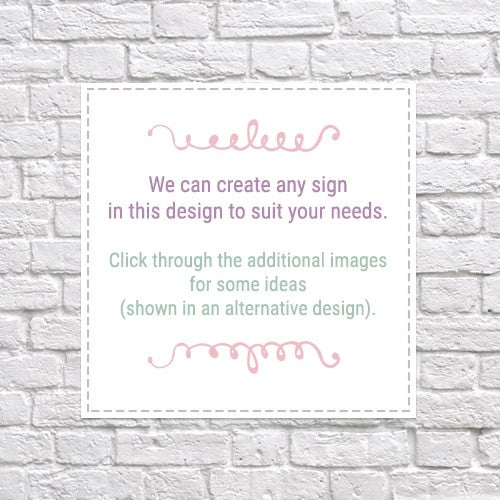 Falling Flowers - Wedding Sign Range