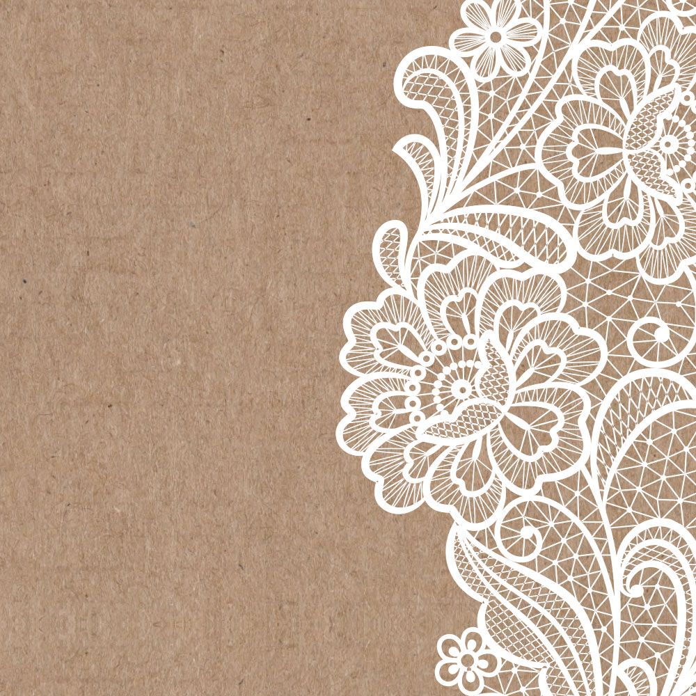 Traditional Rustic Lace - Thank You Card
