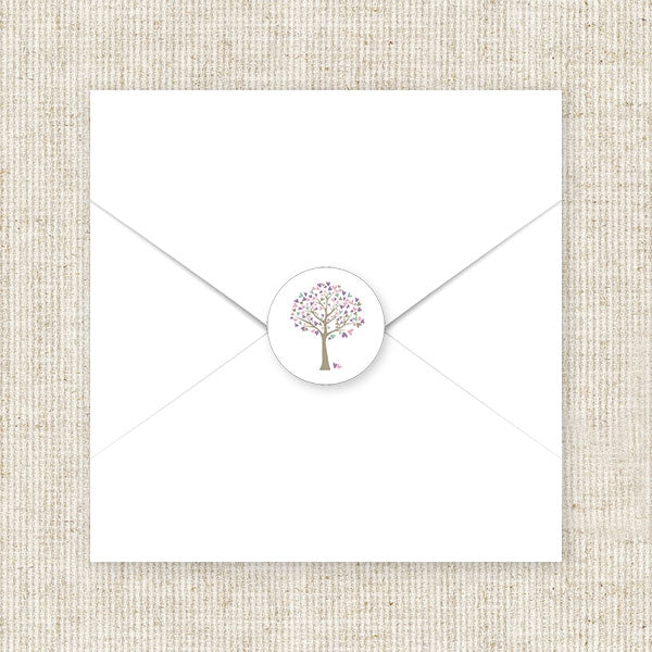 Tree of Hearts Envelope Seal - Pack of 70