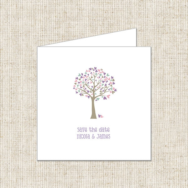 Tree of Hearts Save the Date Cards