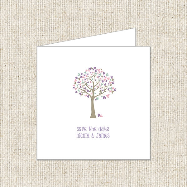 Tree of Hearts Save the Date Cards