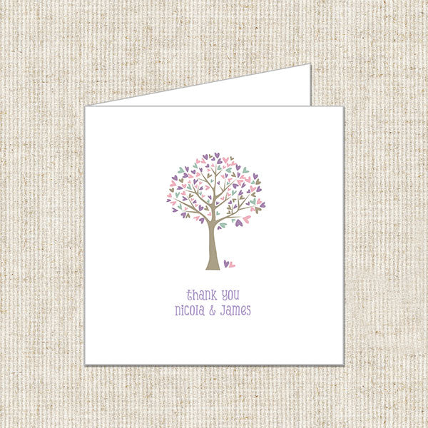Tree of Hearts Thank You Card