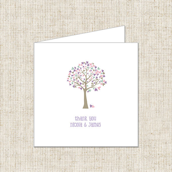 Tree of Hearts Thank You Card - Fast Delivery at Dotty About Paper