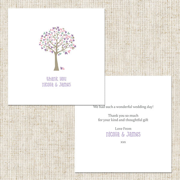 Tree of Hearts Thank You Card