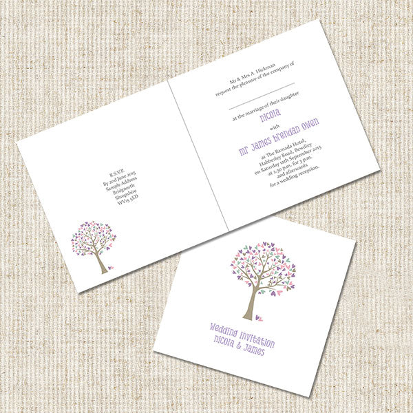 Invitation Tree Design Invitations Tree Design Tree Wedding Invitations | Zazzle UK