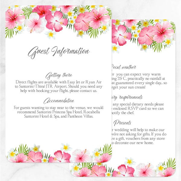 Tropical Floral Palm - Boutique Wedding Invitation & RSVP