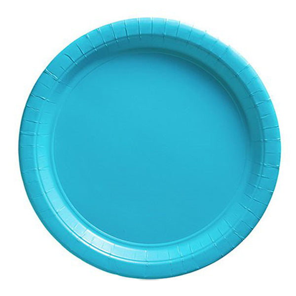 Paper Plates 18cm - Turquoise Party Tableware - Pack of 8
