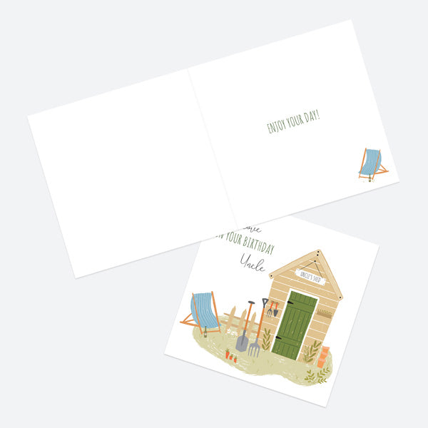 Uncle Birthday Card - Garden Shed - Uncle