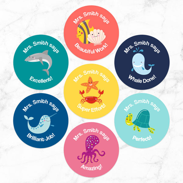 Under the Sea - Teacher Stickers - Pack of 35