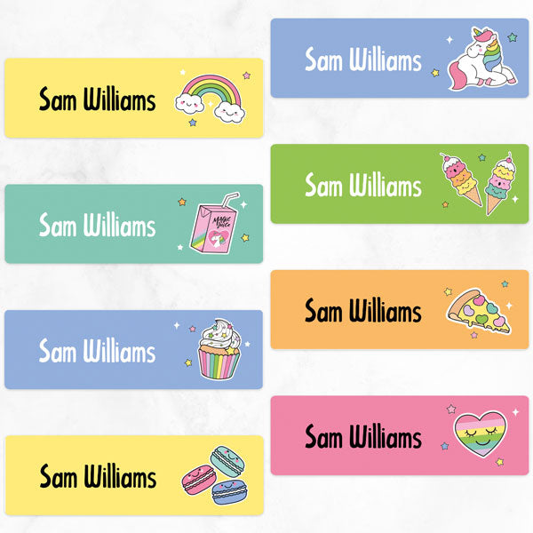 Unicorn Fun - Personalised Kids Stickers - Pack of 32