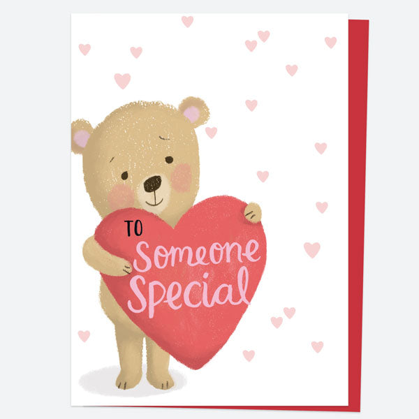 Valentine's Day Card - Bear & Heart - Someone Special