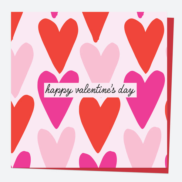 Valentine's Day Card - Falling Hearts