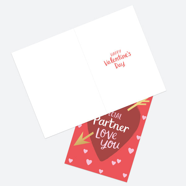 Luxury Foil Valentine's Day Card - Heart & Arrow - Special Partner