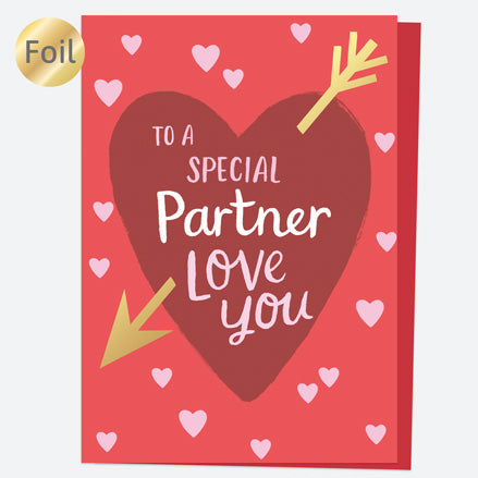 Luxury Foil Valentine's Day Card - Heart & Arrow - Special Partner