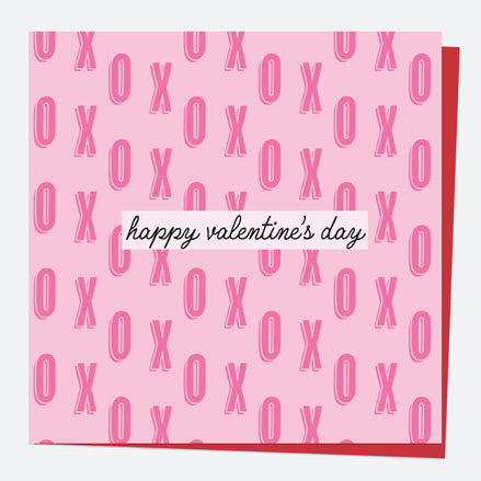 Valentine's Day Card - Hugs & Kisses - XOXO