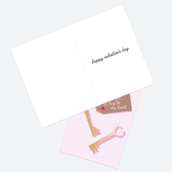 Luxury Foil Valentine's Day Card - Key To My Heart