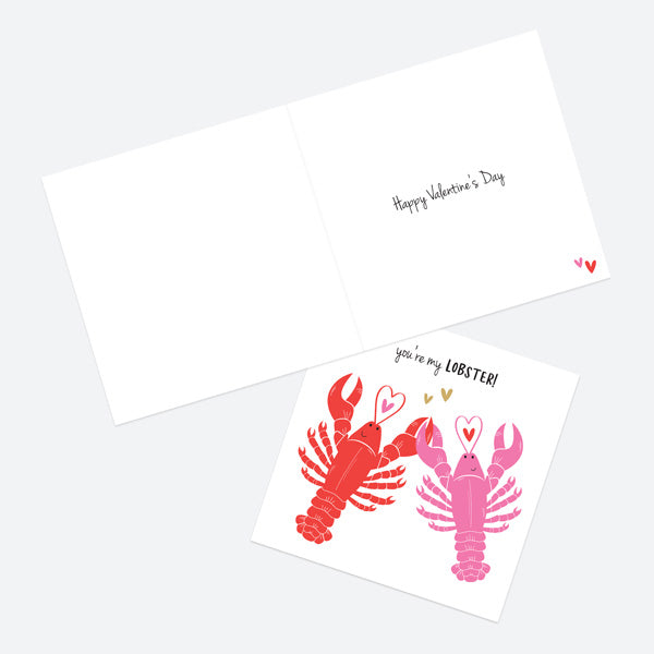 Valentine's Day Card - Lobster - You're My Lobster!