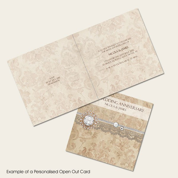 60th Wedding Anniversary Invitations - Vintage Damask