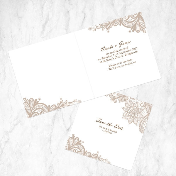 Vintage Lace Save The Date Cards